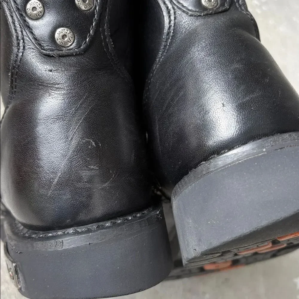 Vintage Harley Davidson, biker boots